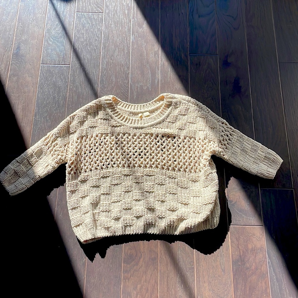 Anthropologie knit cream sweater